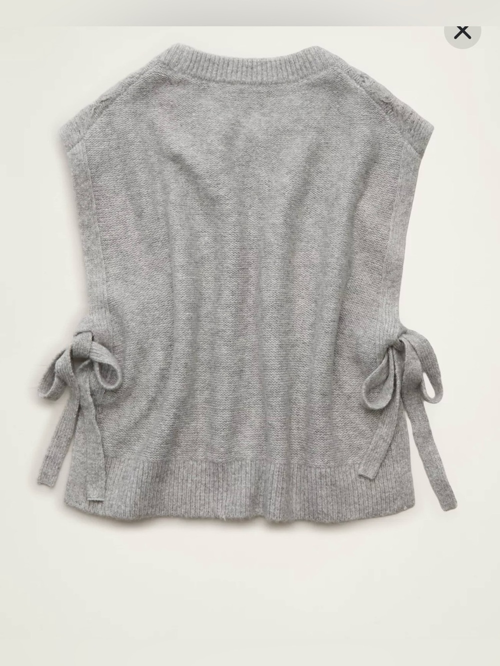 American Eagle Whoa So Soft Cable Knit Side Tie Sweater Vest NWOT - Picture 6 of 13